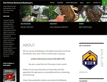 Tablet Screenshot of desmoinesbackyardbeekeepers.org